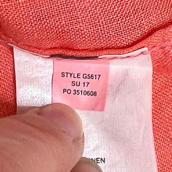 J. Crew Factory peach long sleeve button up shirt size L - Picture 14 of 14